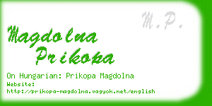magdolna prikopa business card